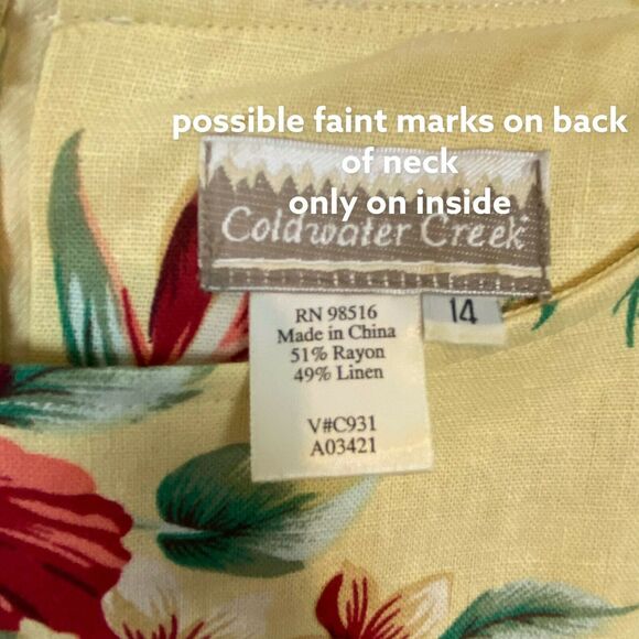 Coldwater Creek Sundress Midi Women's Multicolor Floral Faux Wrap Skirt Size 14 - Picture 7 of 15